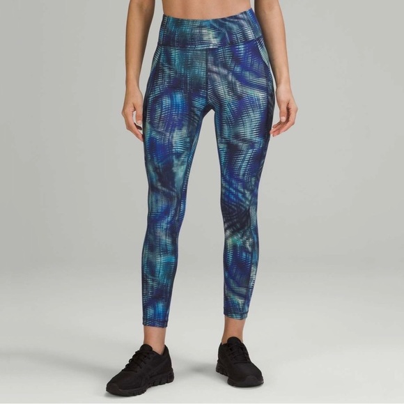 Lululemon‎ Invigorate High-Rise Tights (25" Inseam) Shapeshifter Flux Blue Foil - Picture 1 of 8